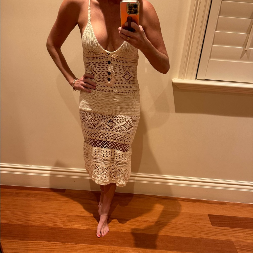 Akoia swim crochet dress esme crochet dress M/L NWT